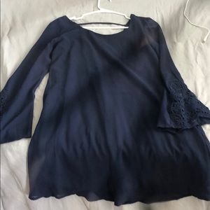 Long Sleeve Blue Dress